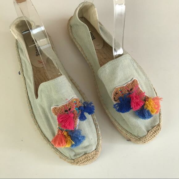 SOLUDOS Tassel Camel Smoking Slipper Flats - Picture 4 of 9